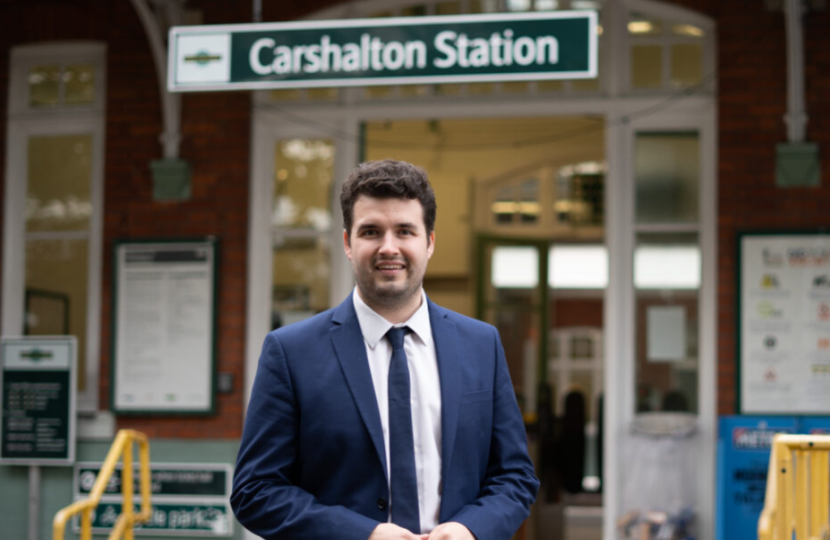 Picture of Elliot at Carshalton train station
