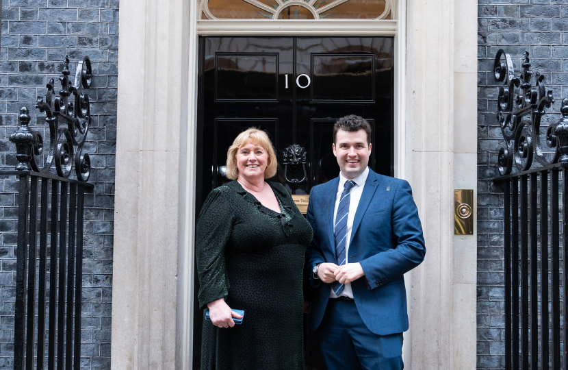 Elliot and Sue outside Number 10