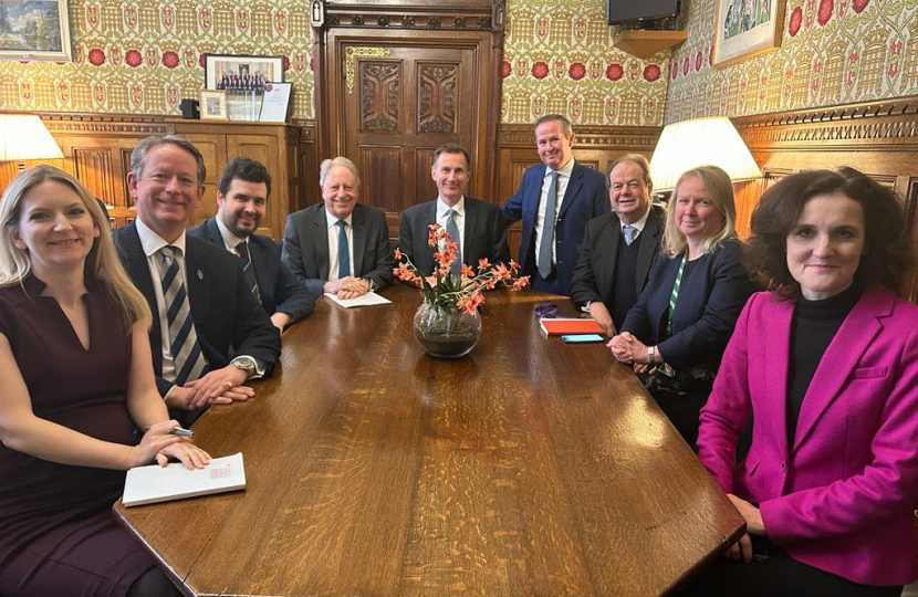 Elliot with a number of Conservative MPs from London meeting the Chancellor.