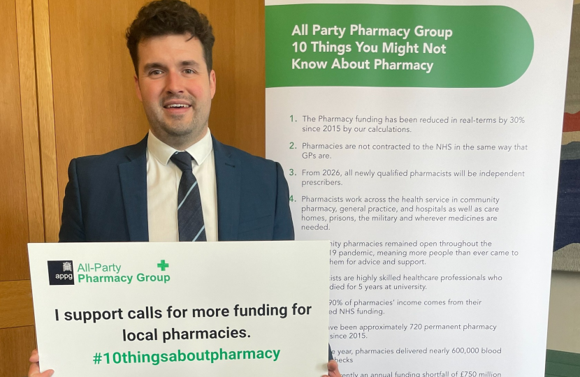 Elliot at the Pharmacy APPG Drop In