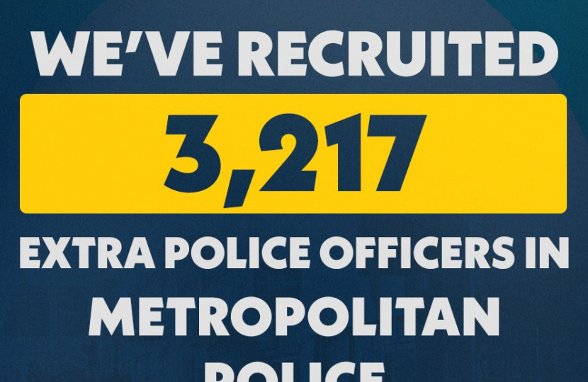 3,217 extra police officers have been recruited into the Met Police