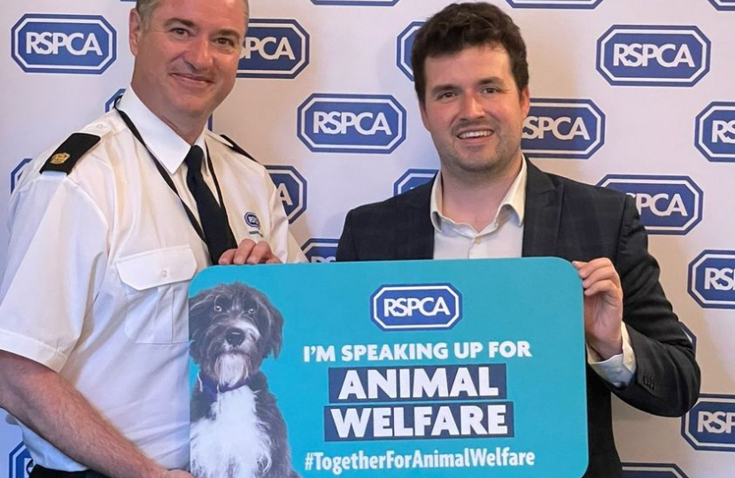 Elliot meeting with the RSPCA team in Parliament