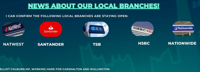 Graphic naming which banks are staying open