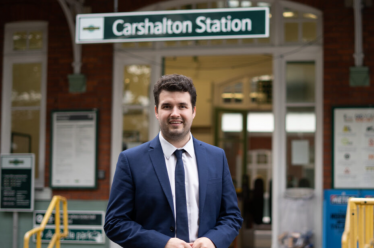 Picture of Elliot at Carshalton train station