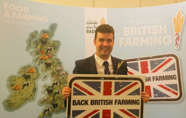 Elliot supporting Back British Farming Day