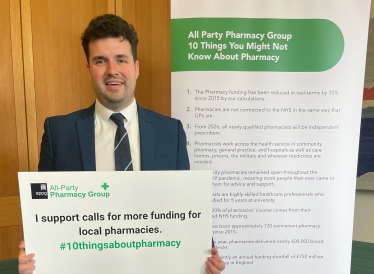 Elliot at the Pharmacy APPG Drop In